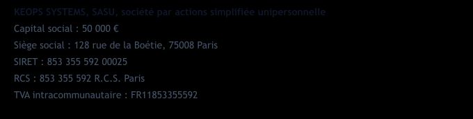 Informations éditeur du site
